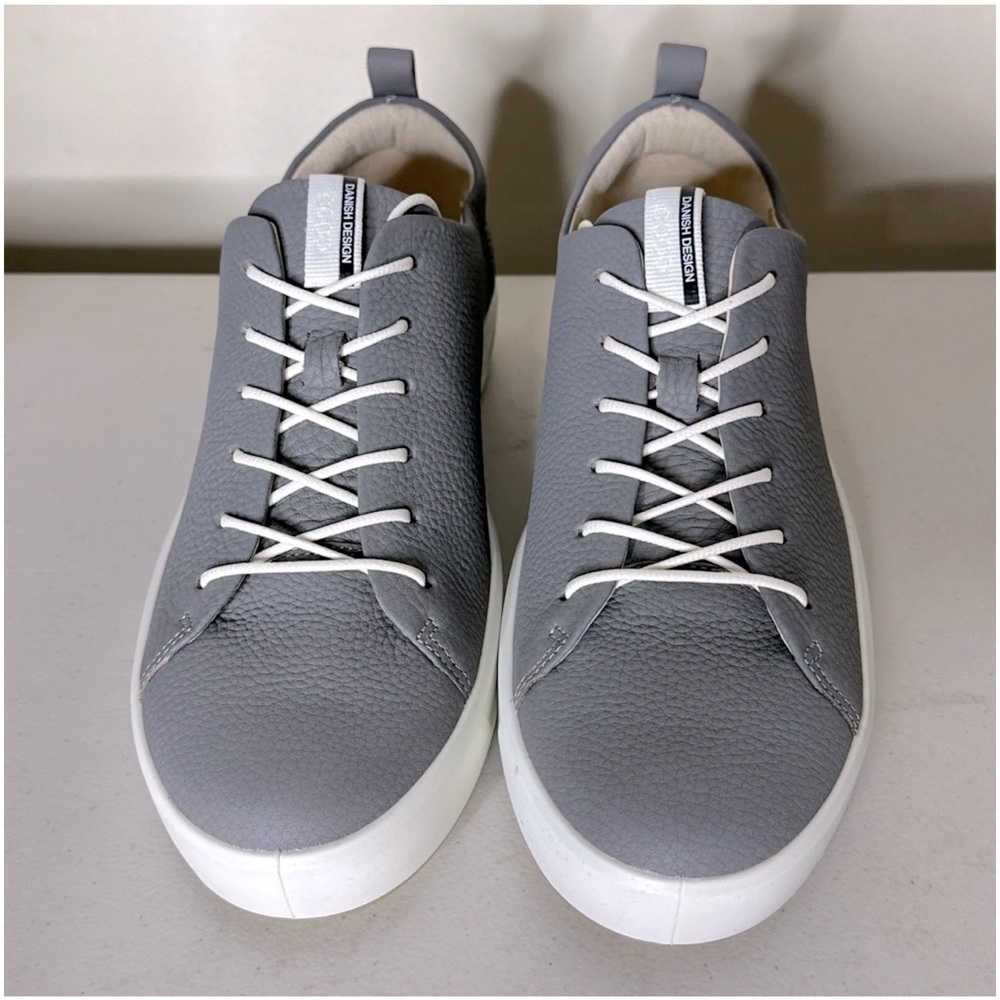 ECCO Soft 8 Ladies Tie Fashion Sneaker Wild Dove Pigeon Sauvage Gray 9-9.5 NWB